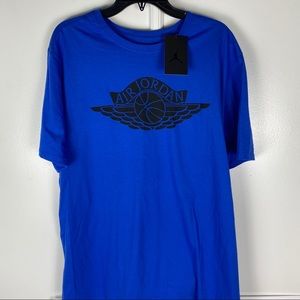 Jordan Wing Logo Retro 1 Blue Shirt Men’s Size XL
